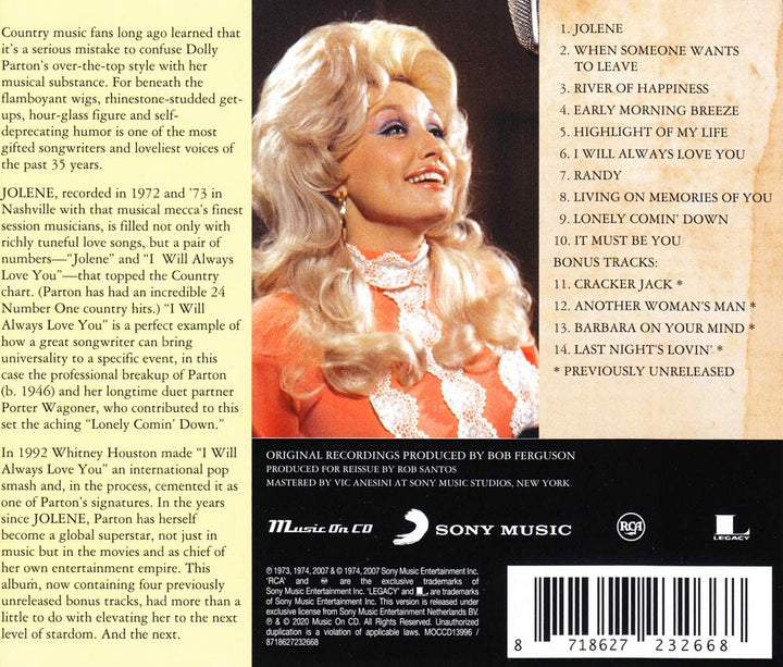 Dolly Parton - Jolene [Audio CD]