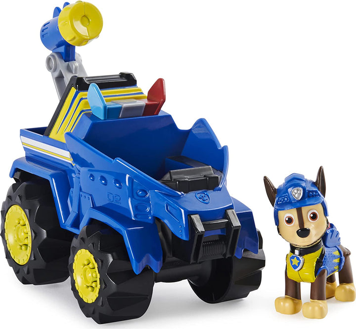 PAW Patrol, Dino Rescue Chase’s Deluxe Rev Up Vehicle with Mystery Dinosaur Figure