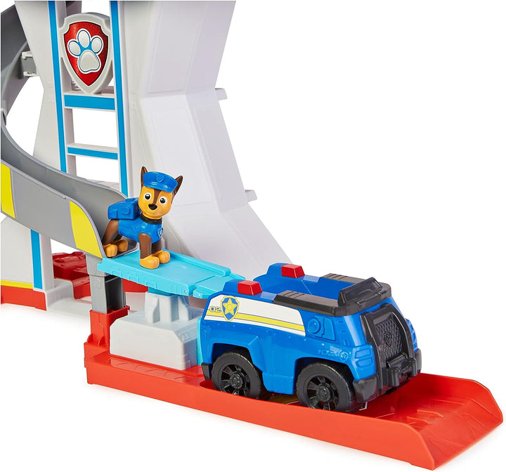 Paw Patrol Lookout Tower Playset with Toy Car Launcher, 2 Chase Action Figures