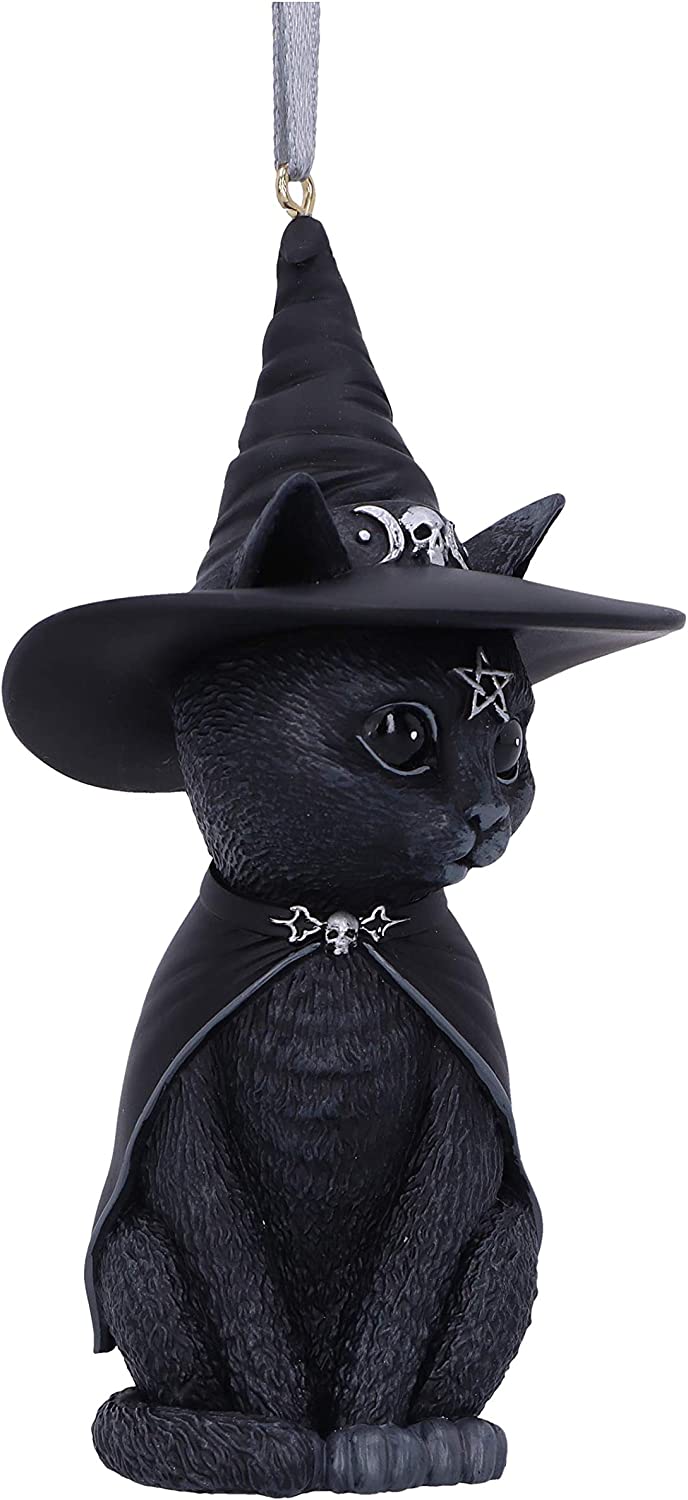 Nemesis Now Purrah Black Witch Cat Hanging Decorative Ornament 11.5cm