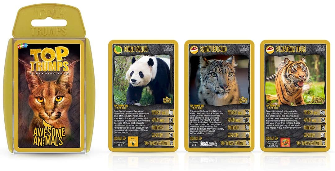 Awesome Animals Top Trumps Card Game