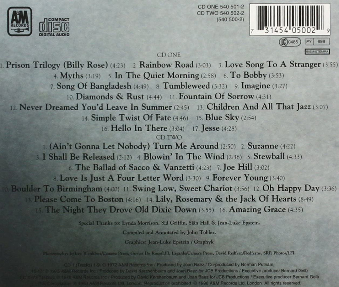 Diamonds - Joan Baez [Audio CD]