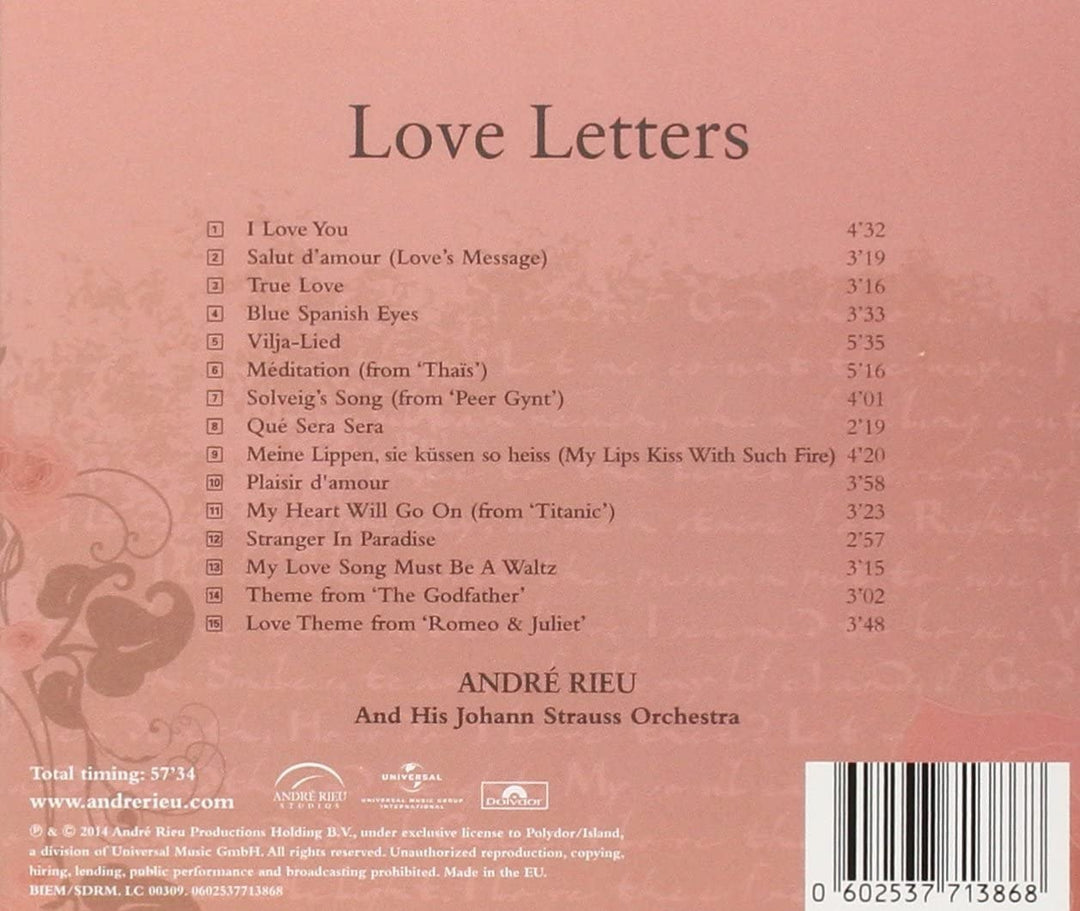 Andr Rieu - Love Letters [Audio CD]