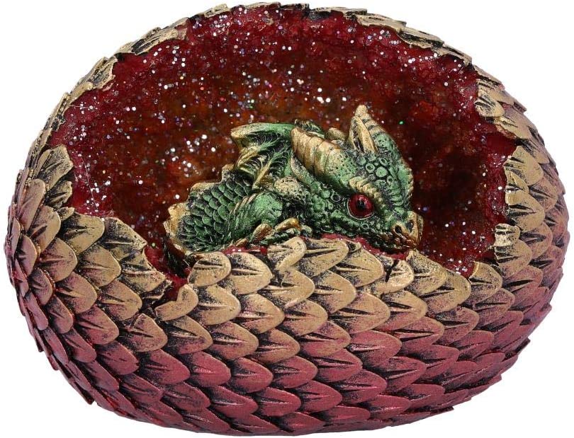 Nemesis Now Green Geode Home Glittering Hatchling and Egg Figurine, Polyresin, O