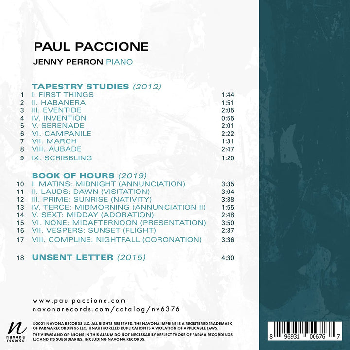 Paccione / Perron - Music for Piano [Audio CD]