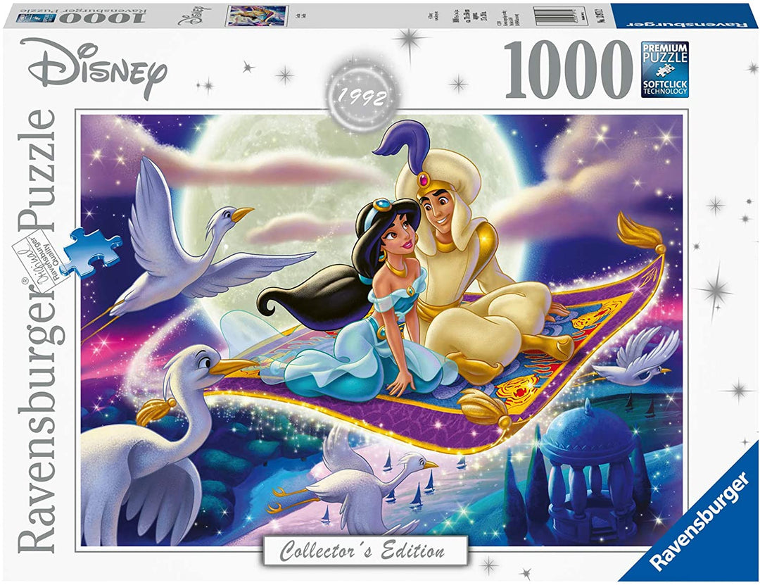 RAVENSBURGER 13971 Alladin Princess Disney Collector's Edition Aladdin 1000 Jigsaw Puzzle for Adults-Every Unique, Softclick Technology Means Pieces Fit Together Perfectly, Stukjes