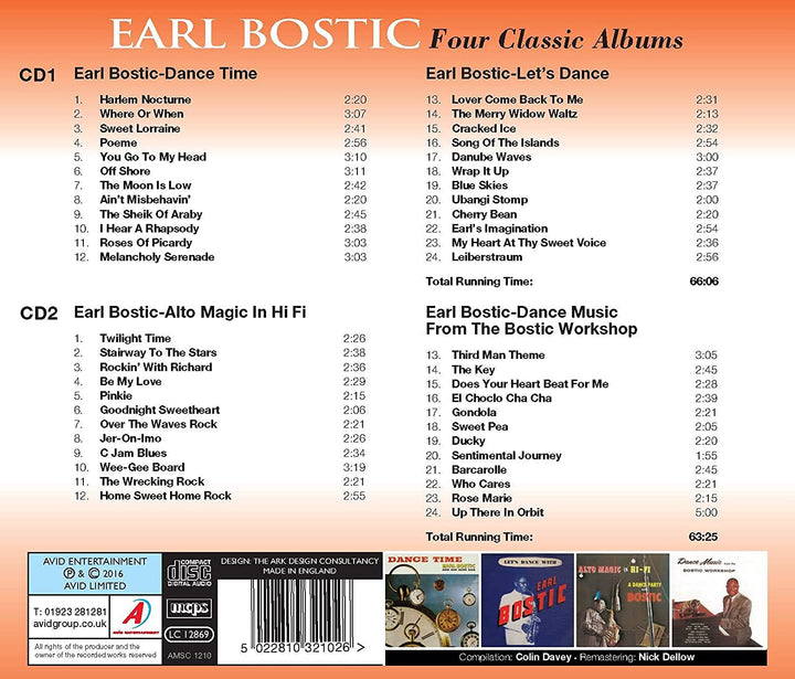 Earl Bostic - Four Classic Albums (Dance Time / Let's Dance / Alto Magic In Hi-Fi / Dance Music From The Bostic Workshop) [Audio CD]