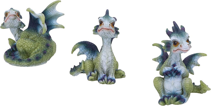 Nemesis Now Triple Trouble Dragon Figurines, 15.5cm (Set of 3)