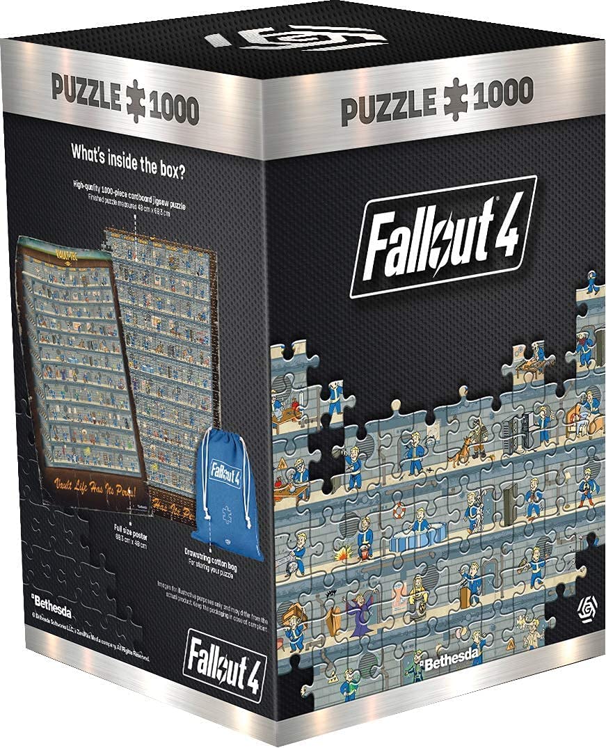 Good Loot Fallout 4 Perk Poster - 1000 Pieces Jigsaw Puzzle 68cm x 48cm | includes Poster and Bag | Game Artwork for Adults and Teenagers