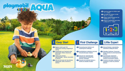 Playmobil 1.2.3 - 70271 Duck Family with Figure, for Ages 1,5+