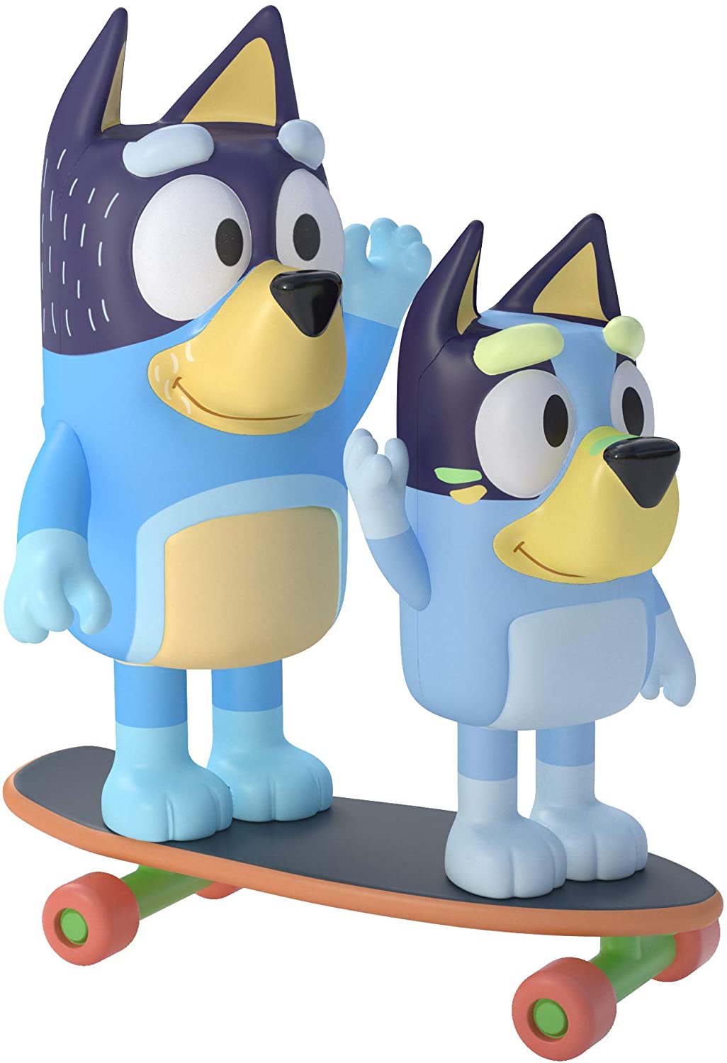 Bluey and Bandit Skateboarding Dad: Articulated 2.5 Inch Action Figures 2-Pack Official Collectable Toy