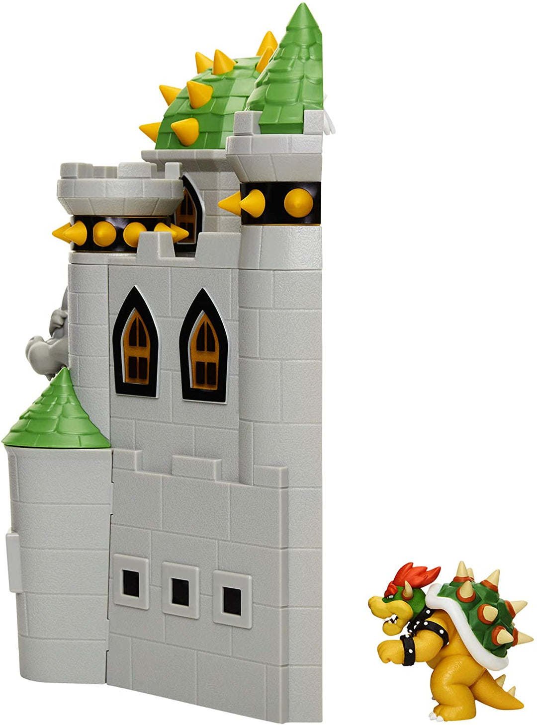 Nintendo Bowser's Castle Super Mario Deluxe Bowser's Castle Playset with 2.5" Exclusive Articulated Bowser Action Figure, Interactive Play Set with Authentic in-Game Sounds