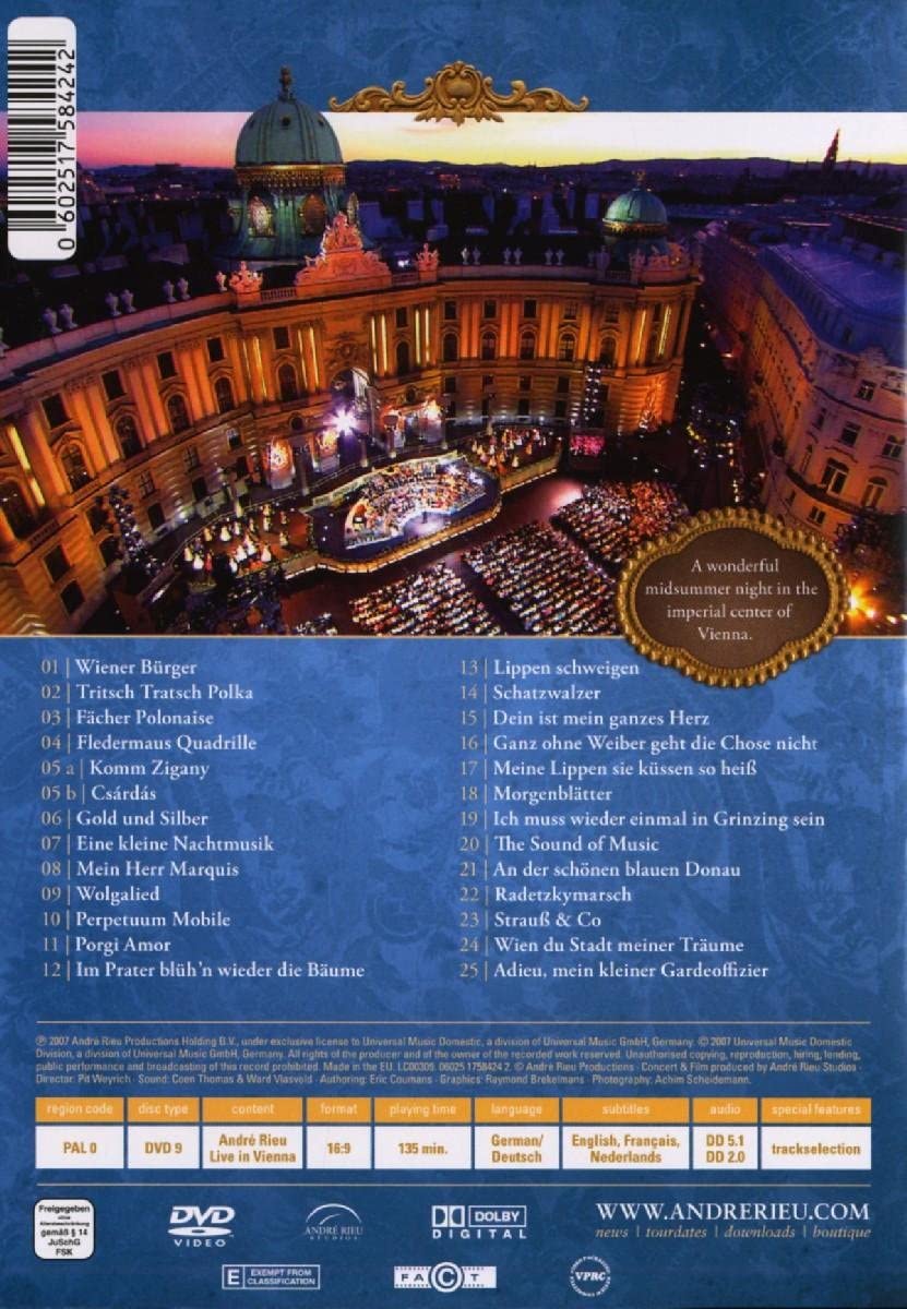 Andre Rieu: Live in Vienna [2005] - [DVD]