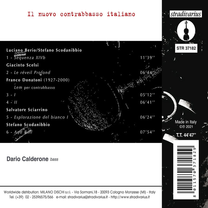 Dario Calderone - Il Nuovo Contrabbasso [Dario Calderone] [Stradivarius: STR37182] [Audio CD]