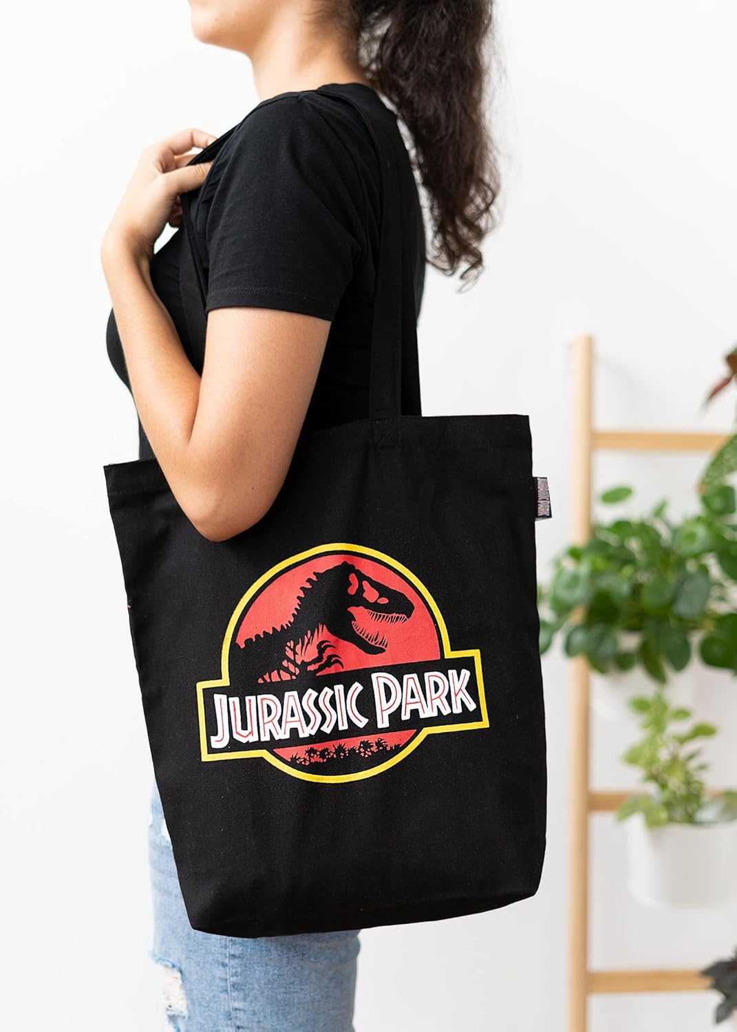 Official Jurassic Park Cotton Tote Bag - Cotton Shopping Bag - 14x15x4 inches |