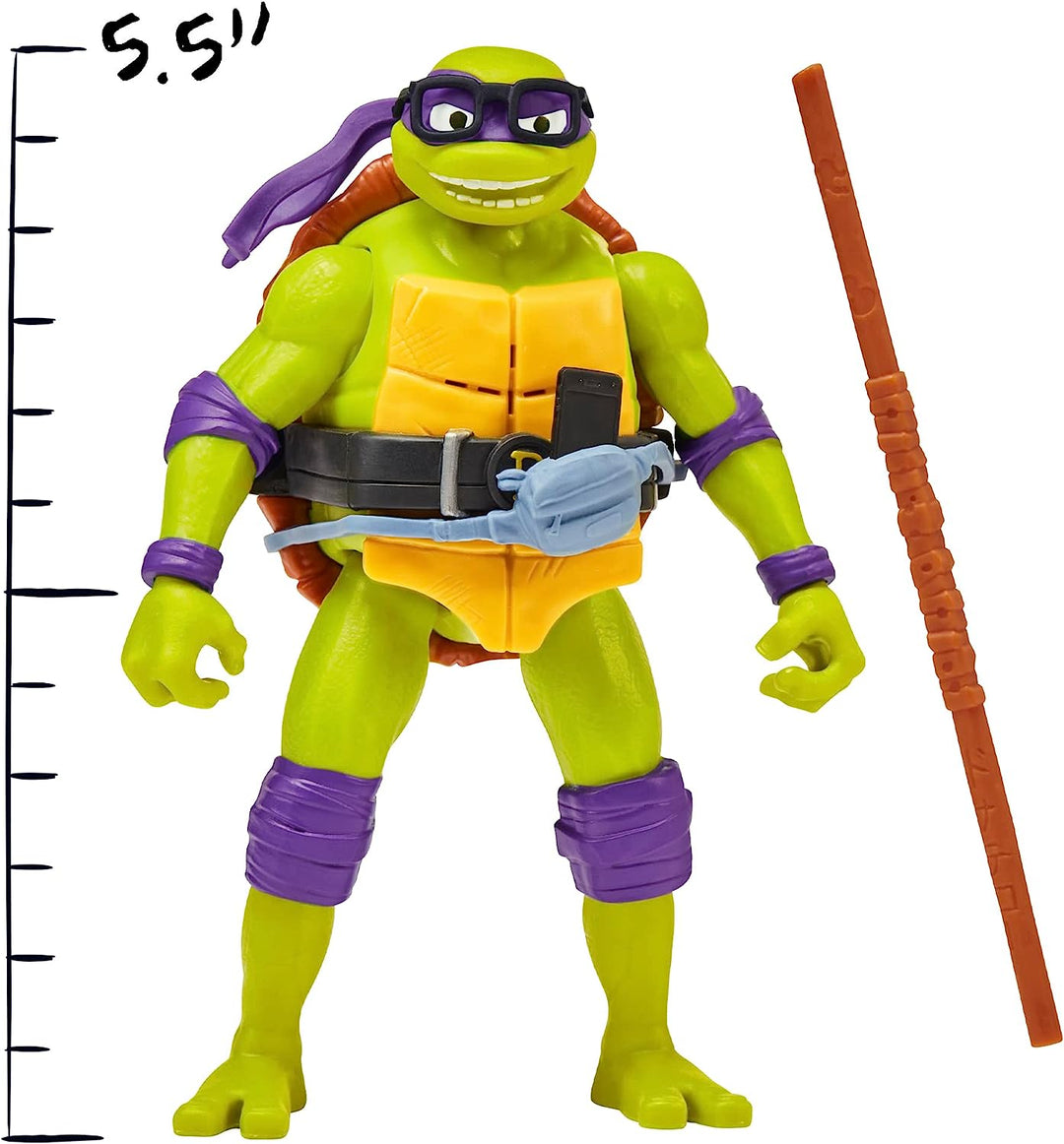 Teenage Mutant Ninja Turtles 83352CO Mutant Mayhem 5.5-Inch Donatello Deluxe Ninja Shouts Figure