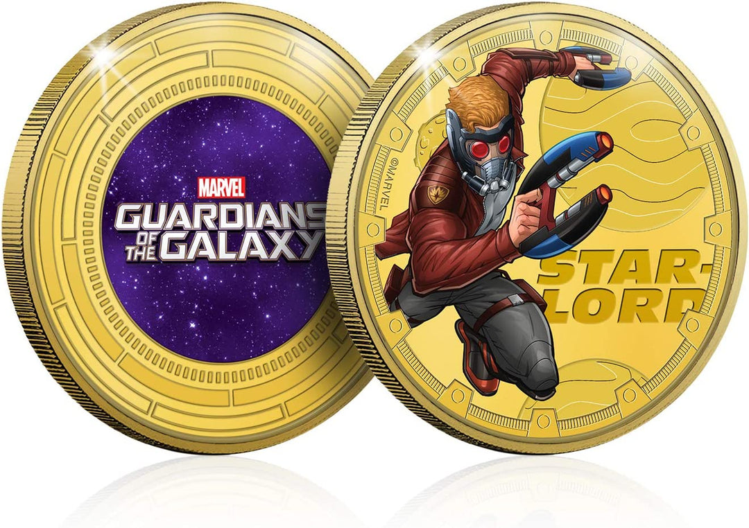 Marvel Gifts Guardians of the Galaxy Collectable Rare Gold Coin Medal - Star-Lor