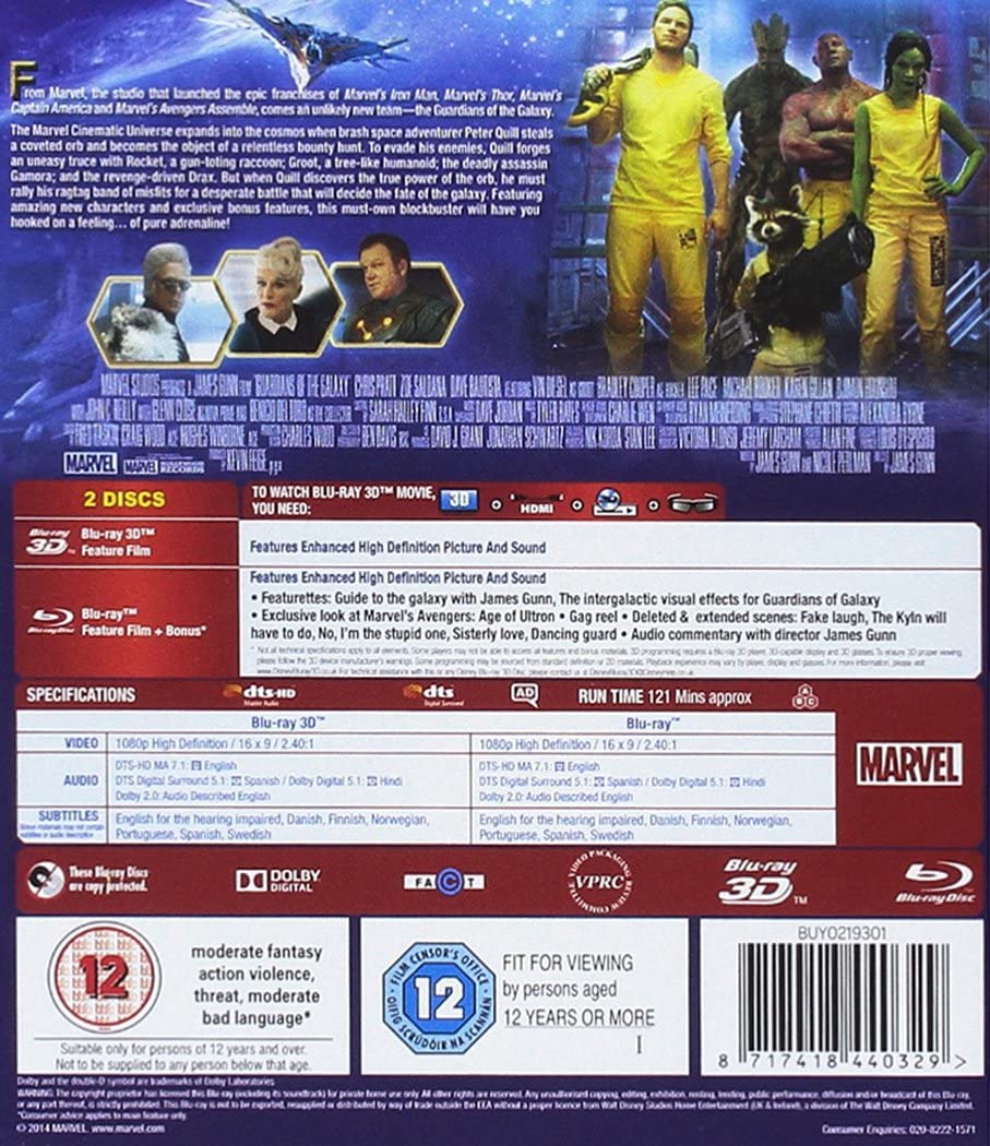 Guardians Of The Galaxy - Action/Sci-fi [Blu-ray]