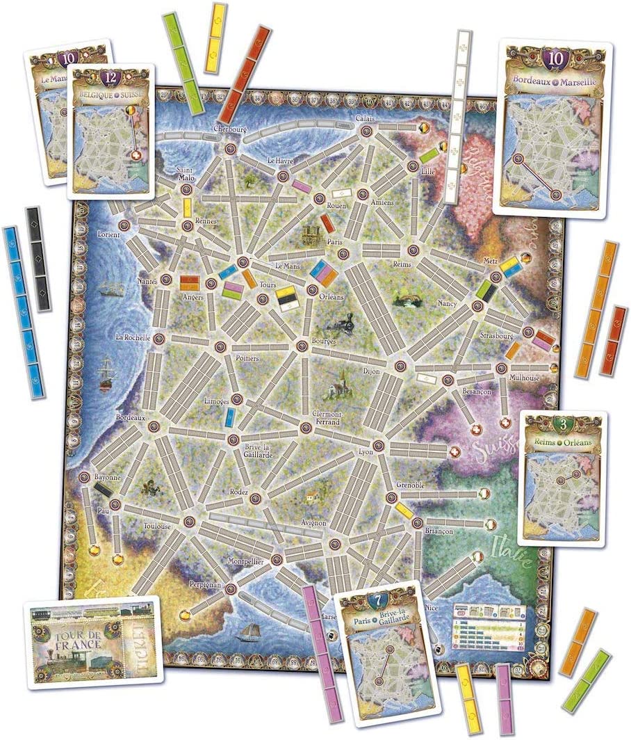 Days of Wonder | Ticket to Ride France Board Game EXPANSION | Ages 8+ | For 2 to 5 players | Average Playtime 30-60 Minutes