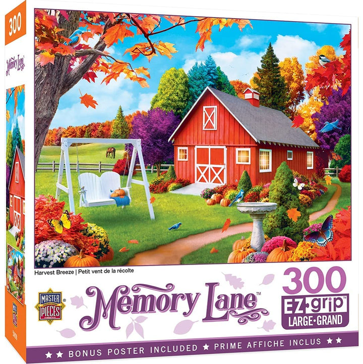 MasterPieces 31807 Memory Lane Harvest Breeze Puzzle, Multicolored, 18"x24"