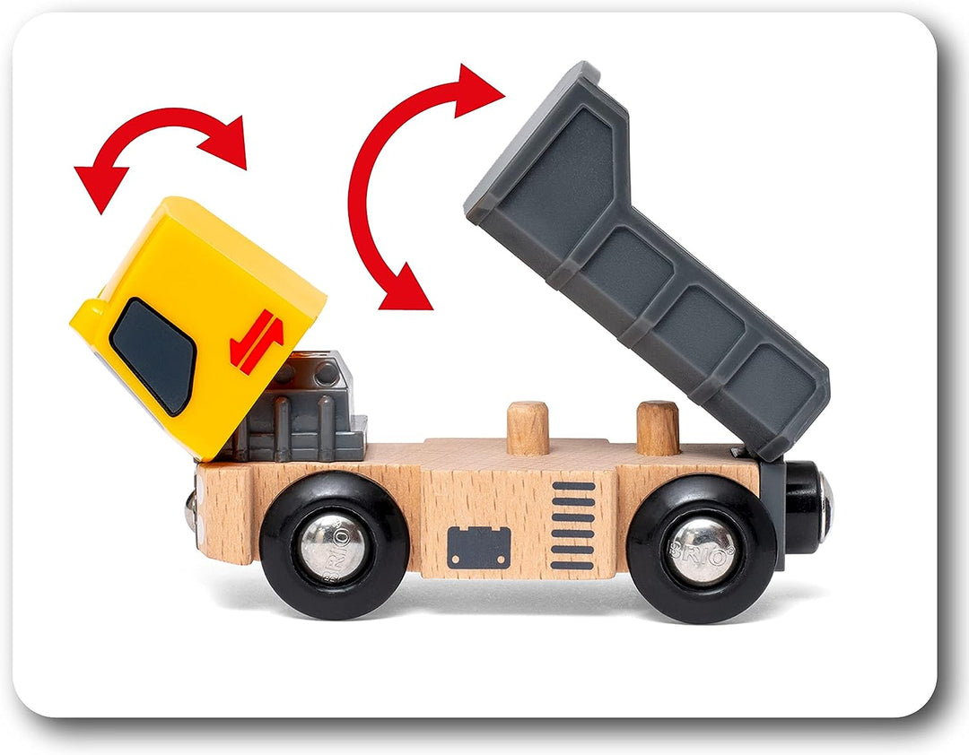 BRIO World Construction Vehicles Zugset für Kinder ab 3 Jahren – kompatibel