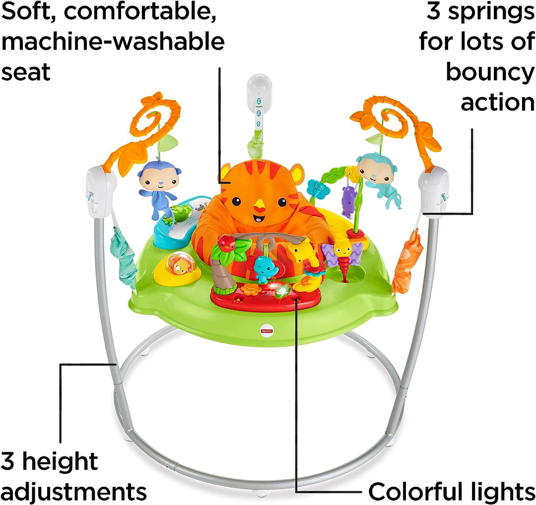 Fisher-Price Roarin' Rainforest Jumperoo, Infant Activity Center with music, lights and sounds