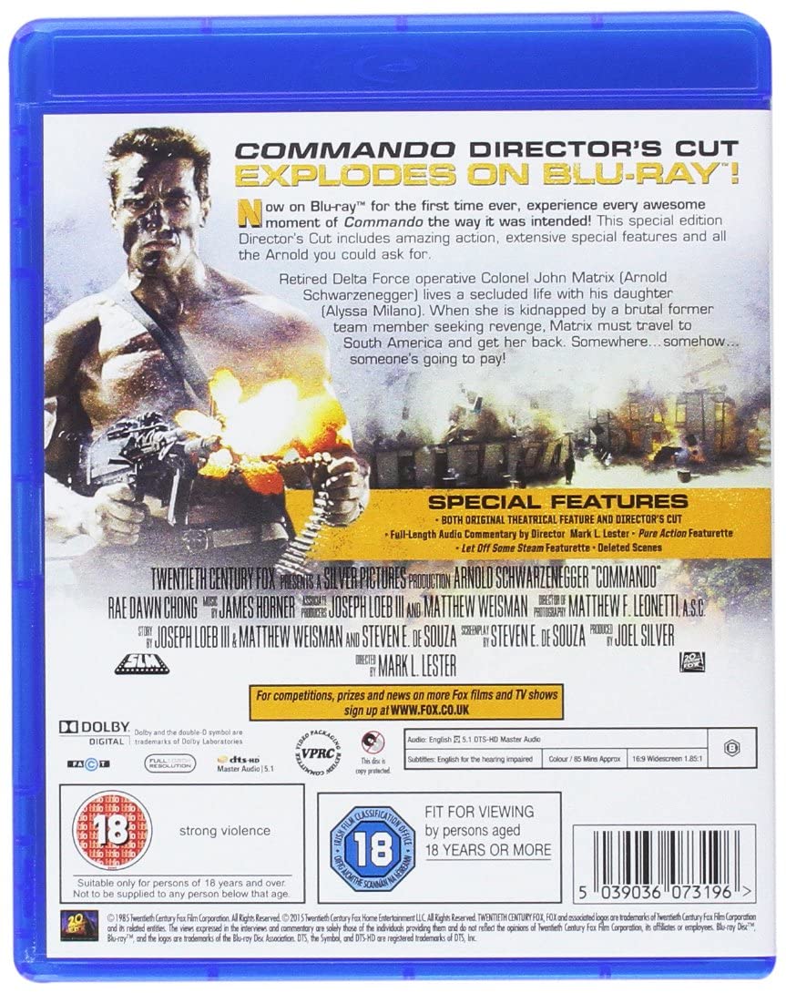 Commando: Director's Cut [Blu-ray]