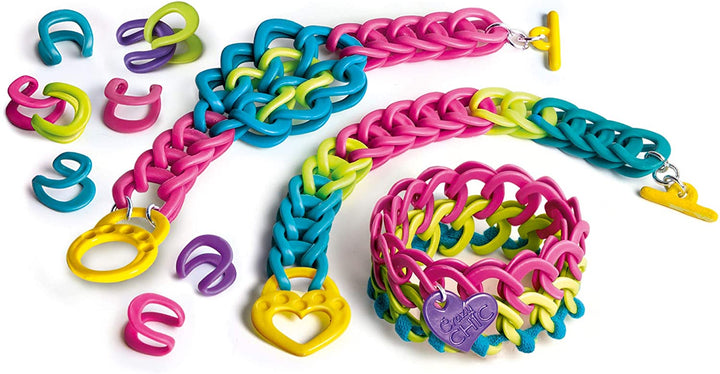 Clementoni 18585, Crazy Chic Wow bracelets Jewellery Kit for Children, Ages 7 ye