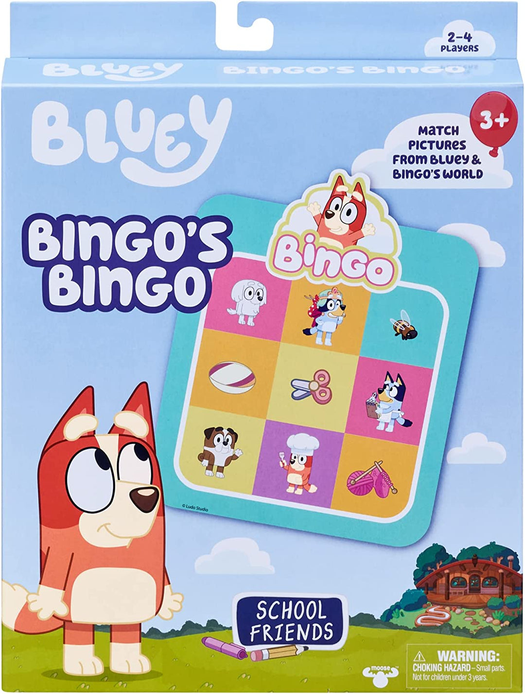 Bluey Bingo's Bingo School Friends 2 to 4 Players Card Game