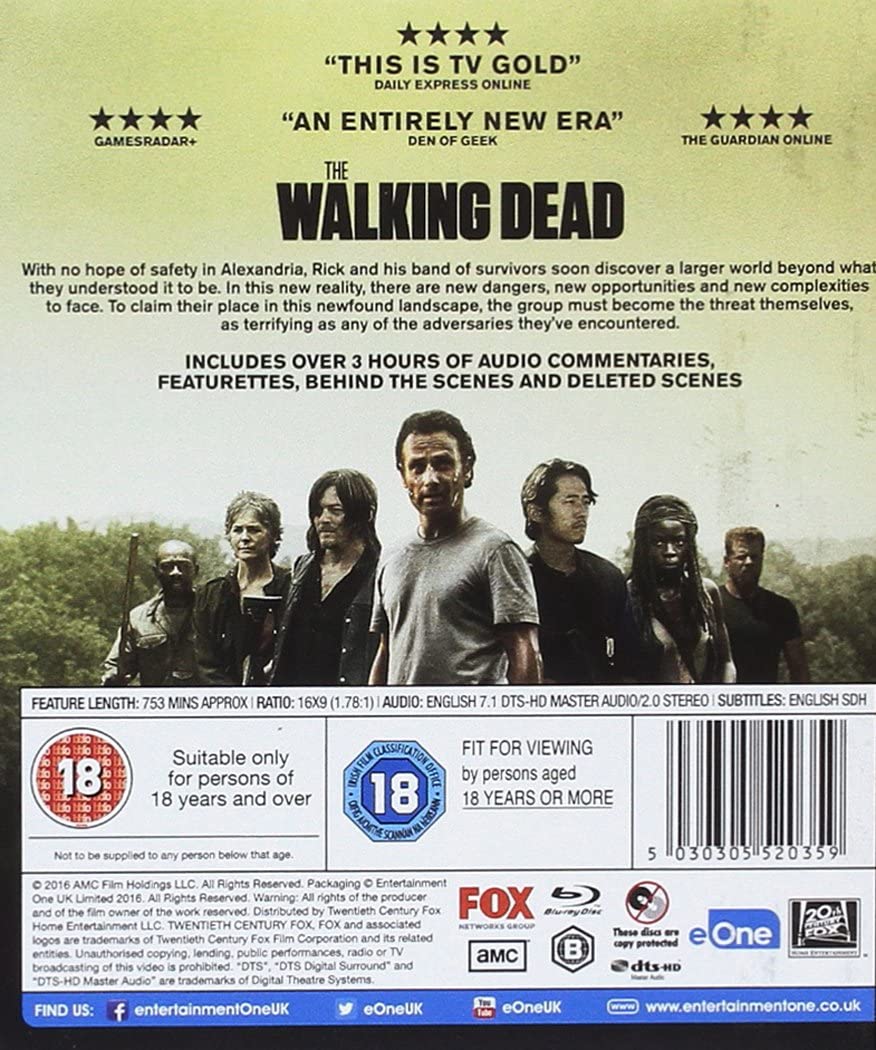 The Walking Dead - Season 6 [Blu-ray] [2016]