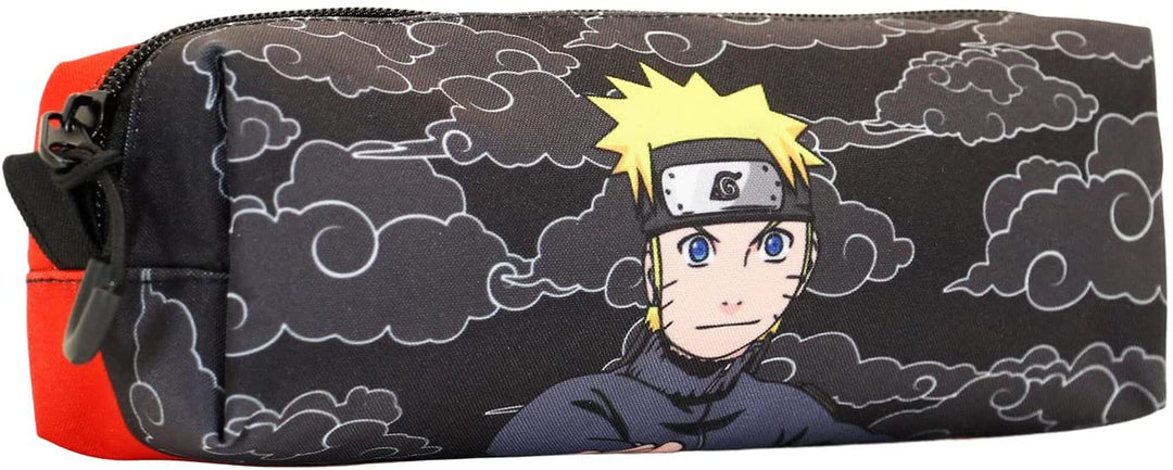 Naruto Clouds-Fan Quadratisches Federmäppchen, Schwarz