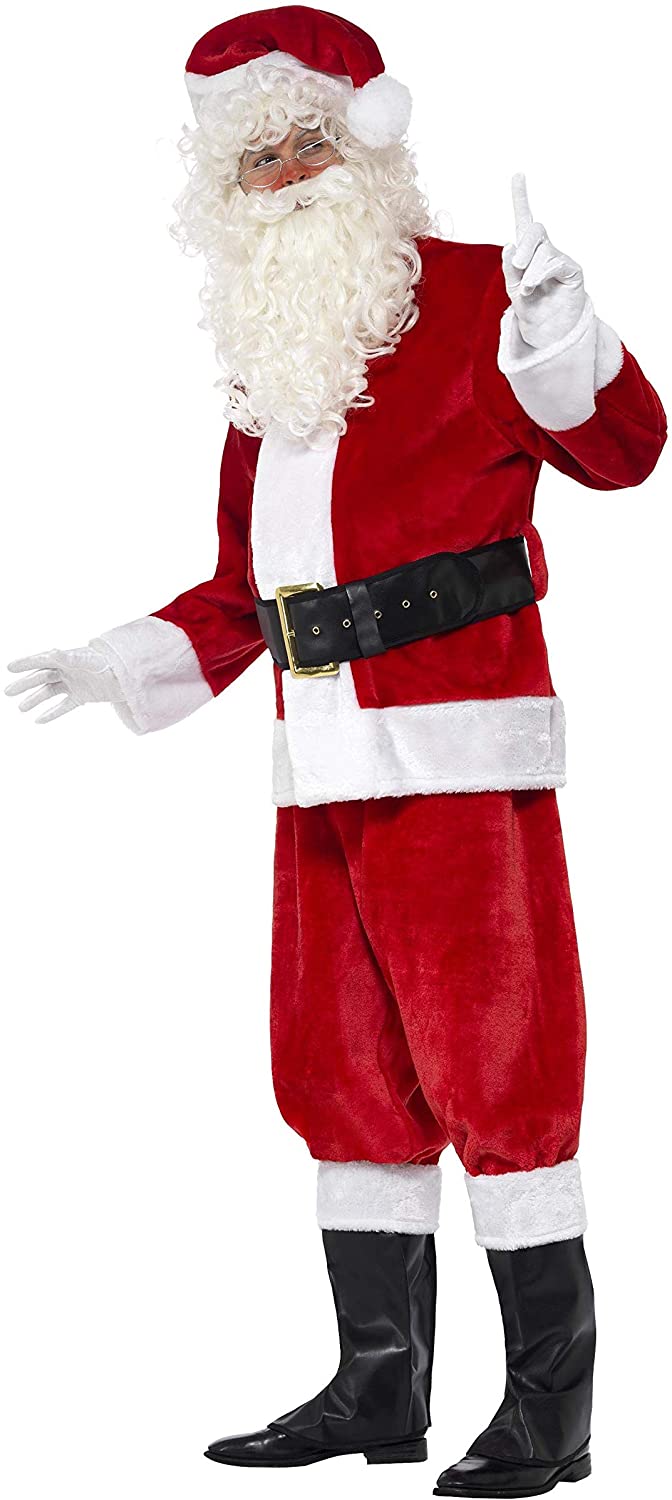Plush Santa Suit Fancy Dress Costume Mens (Christmas) (US)