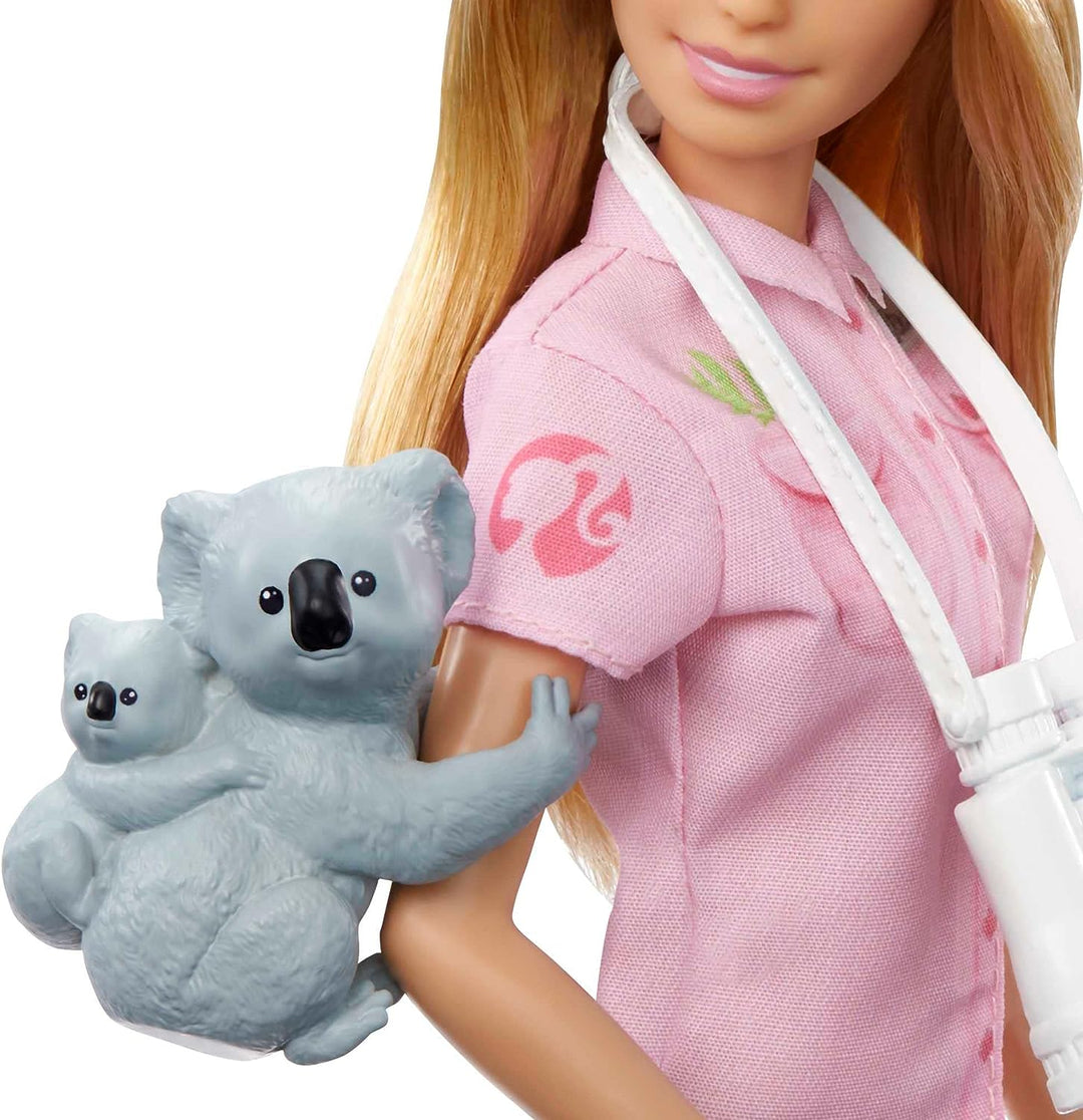 Barbie Zoologist Doll (12 inches), Role-play Clothing & Accessories: Koala & Baby Figure