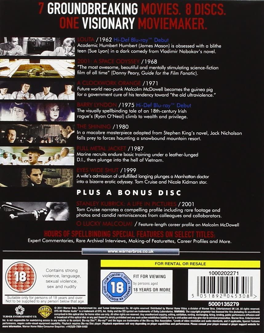 Stanley Kubrick: Visionary Filmmaker Collection (1962-1999) - Blu-ray