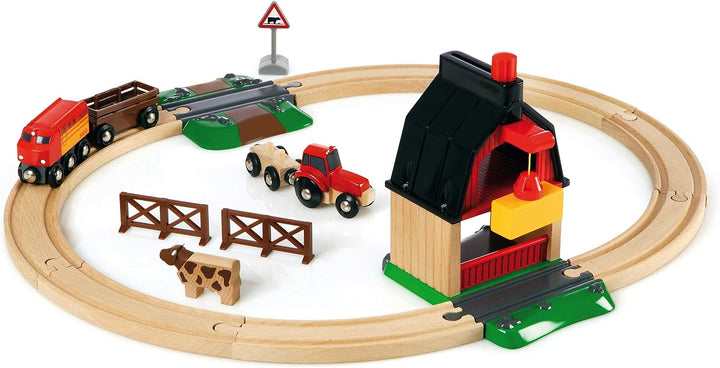 BRIO World Farm Train Set for Kids Age 3 Years Up - Compatible with all BRIO Railway Sets & Accessories