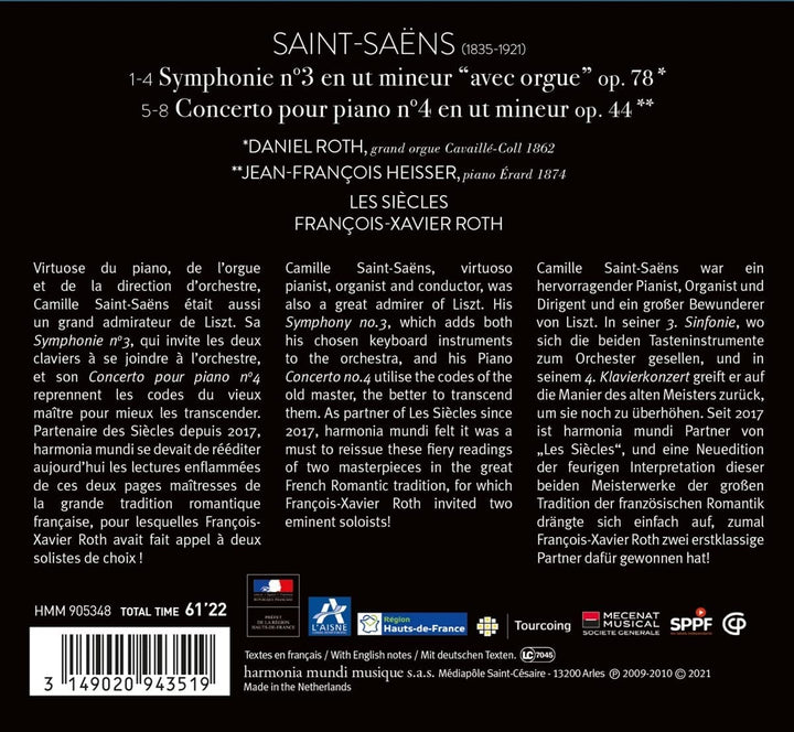 Roth, Daniel - Saint-Saëns: Symphonie No. 3, 'avec Orgue'/... [Audio CD]