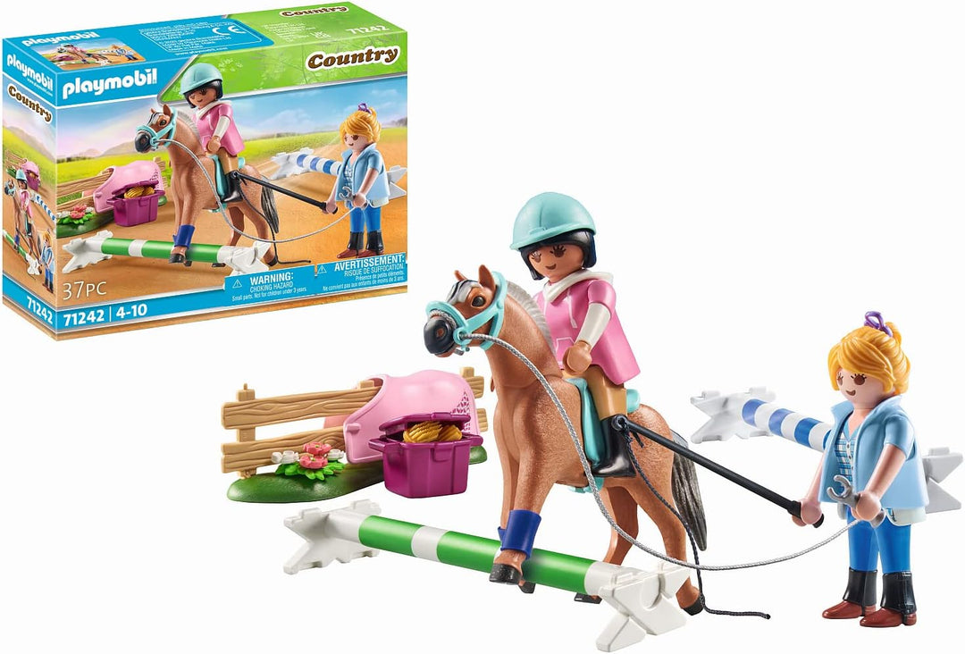 Playmobil 71242 Country Riding Lessons, pony Farm, Horse Toys, Fun Imaginative Role-Play, Playset Suitable for Children