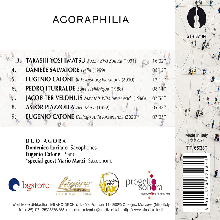 Duo Agorà - Agoraphilia [Duo Agorà] [Stradivarius: STR37184] [Audio CD]