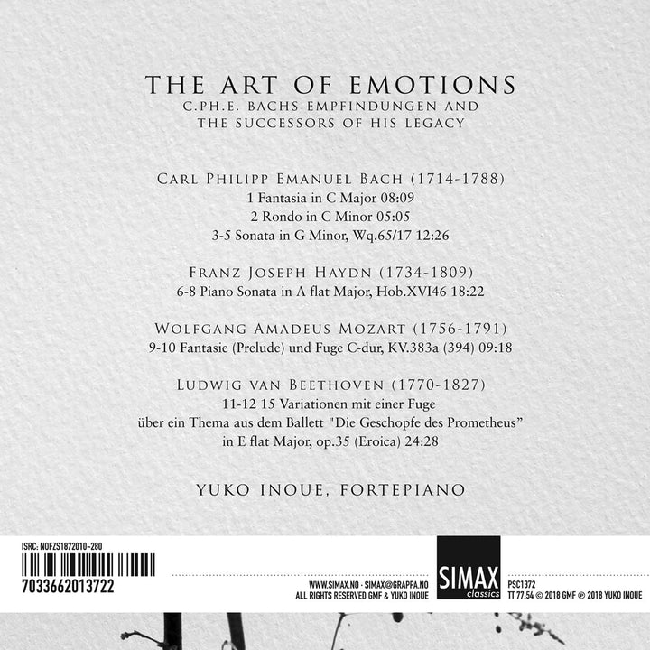 Yuko Inoue - The Art Of Emotions: C.ph.e. Bach, Haydn, Mozart, Beethoven [Audio CD]