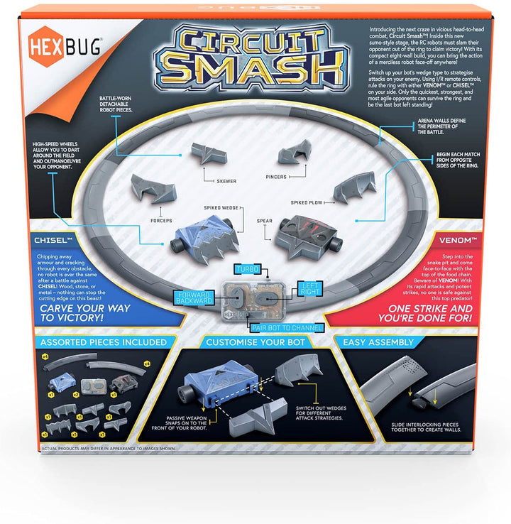 HEXBUG Circuit Smash Robots, Remote Control Customizable Robot, Sumo Style Gamep