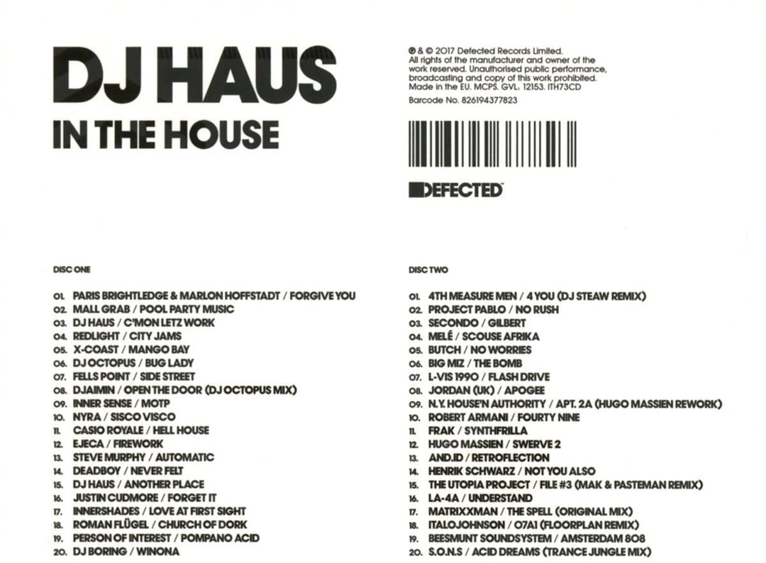 DJ Haus - Defected presents DJ Haus In The House