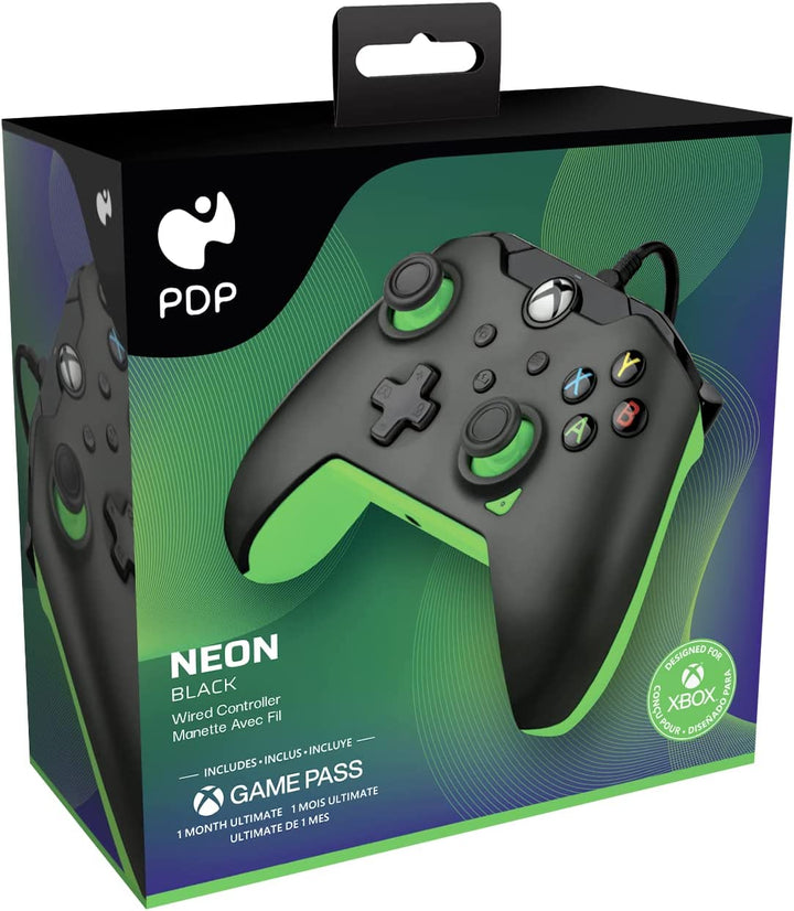 PDP Wired Controller Neon - Black [1 Month Ultimate Game Pass Included] (Xbox Series X / One)
