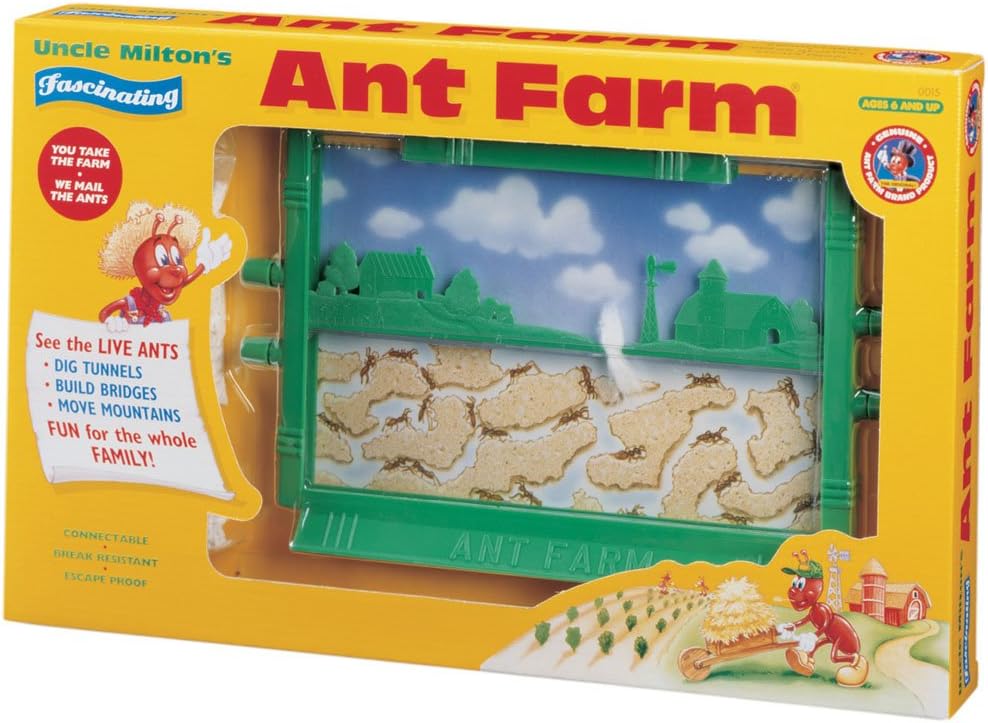 Uncle Milton | Original Ant Farm | Contains 4 Antports to Connect Your Ant Farm Other Habitats, Classic Kids Educational Toy