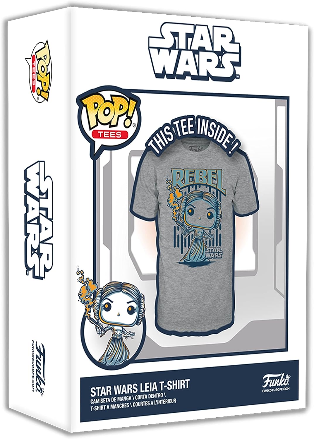 Funko Boxed Tee: Star Wars - Leia - Extra Large - (XL) - T-Shirt - Clothes - Gift Idea - Short Sleeve Top for Adults Unisex Men and Women