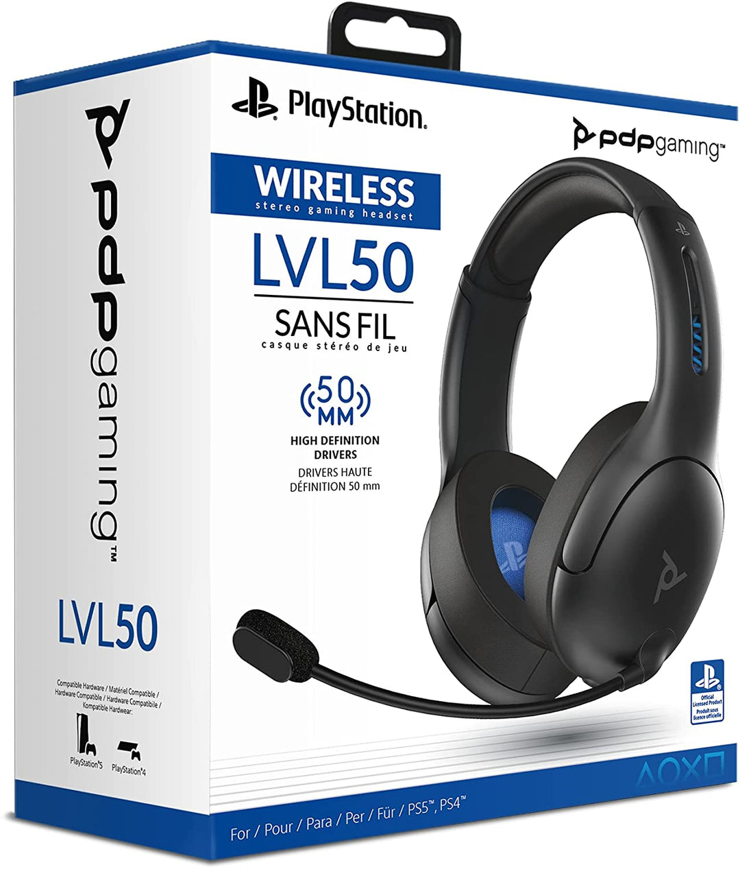 PDP LVL50 Wireless Stereo Headset - PlayStation 5 & PlayStation 4 Edition (2023) (‎051-049-EU-BK)