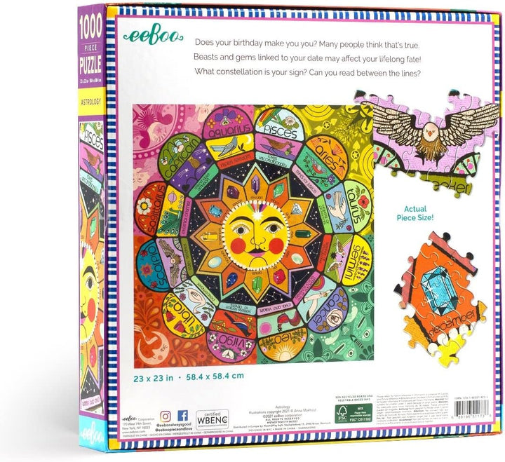 eeBoo Piece and Love Astrology 1000 piece square adult Jigsaw Puzzle