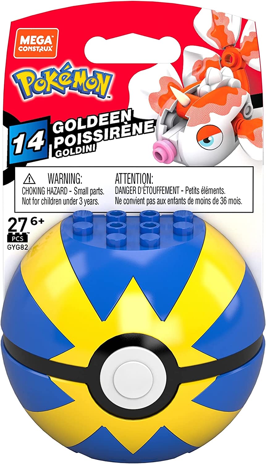 Mega Construx Pokemon Goldeen Poke Ball Building Set