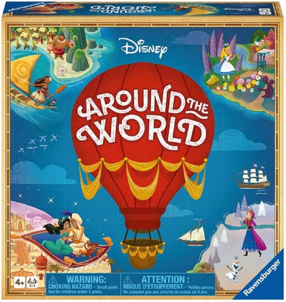 Ravensburger Disney Around The World Board Game for Kids Age 4 Years Up - 2 to 4 Players