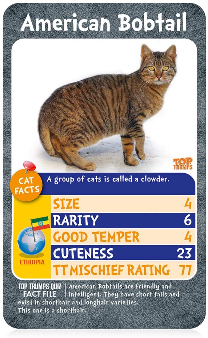 Cats 'Who is Most Mischievous' Top Trumps Card Game
