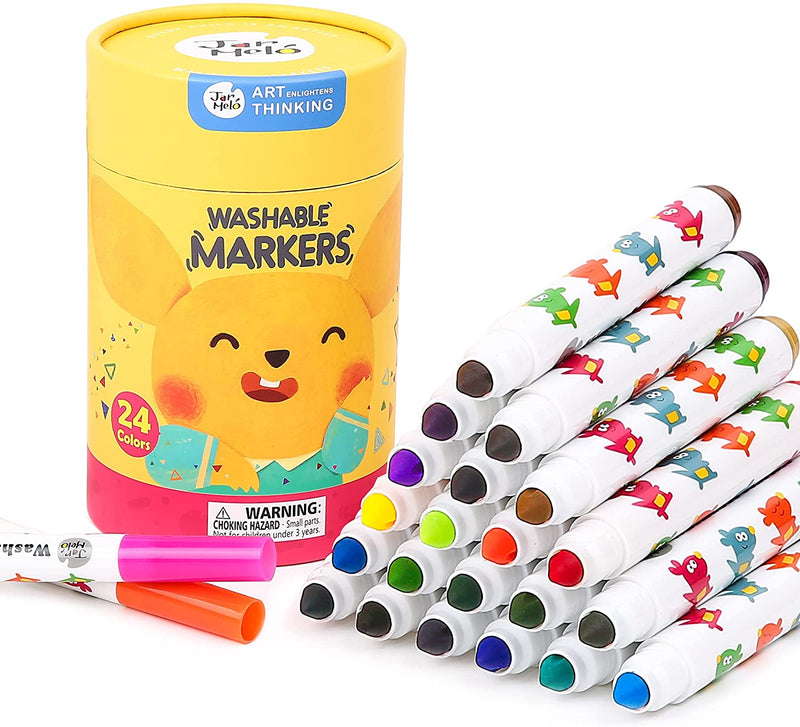 Jar Melo JA90497 Washable Markers -Baby Roo 24 Colors